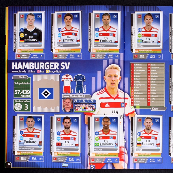 Fußball 2017 Topps Sticker Album komplett