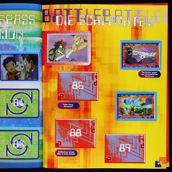 Digimon New Panini Sticker Album teilgefüllt
