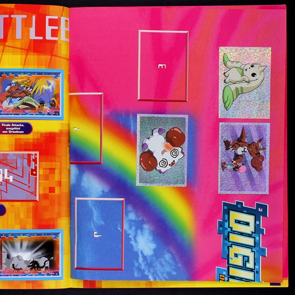 Digimon New Panini Sticker Album teilgefüllt