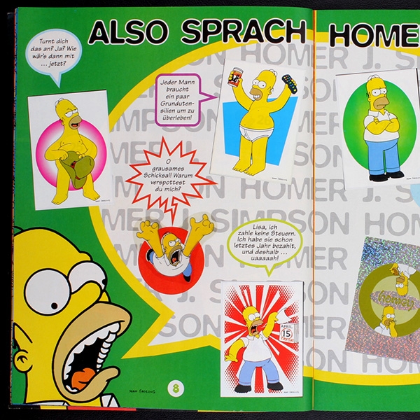 Simpsons 3 Panini Sticker Album teilgefüllt