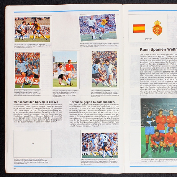 WM 82 Heinerle Sticker Album teilgefüllt