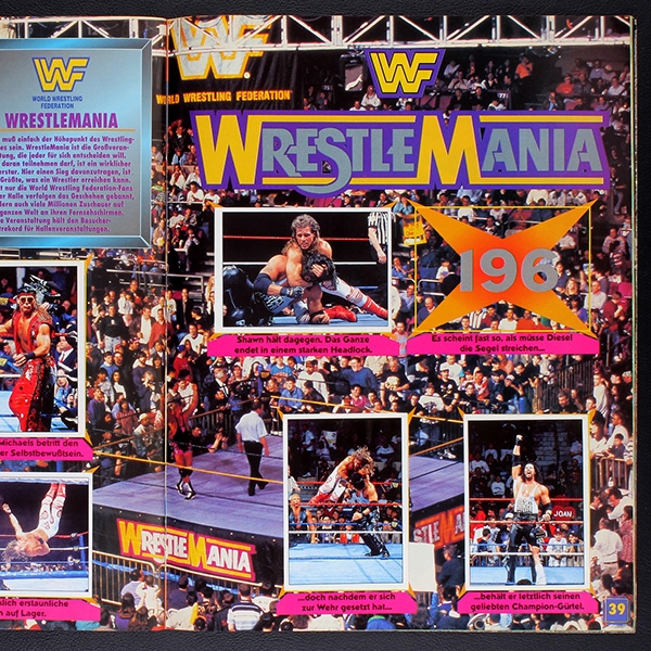 WWF Wrestling Merlin album with stickers