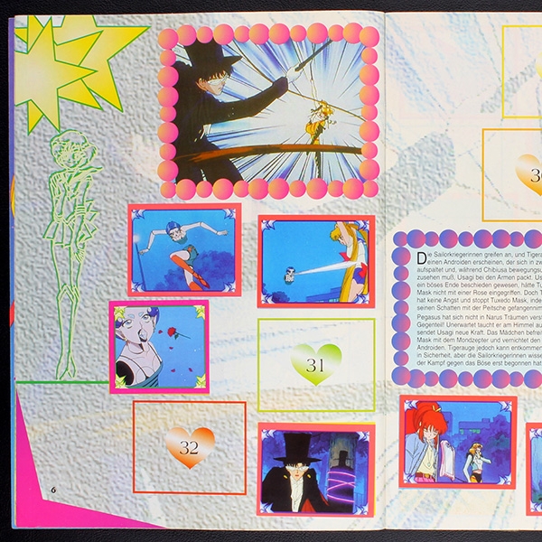 Sailor Moon Neue Serie Merlin Sticker Album teilgefüllt