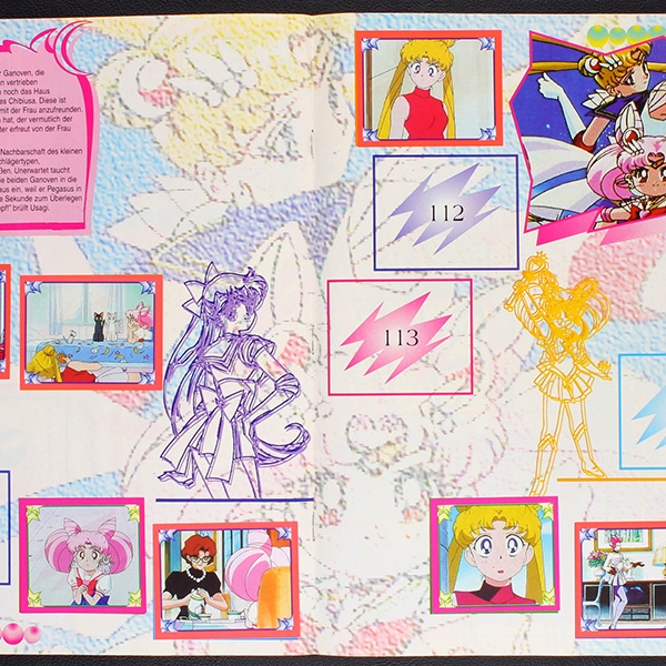 Sailor Moon Neue Serie Merlin Sticker Album teilgefüllt