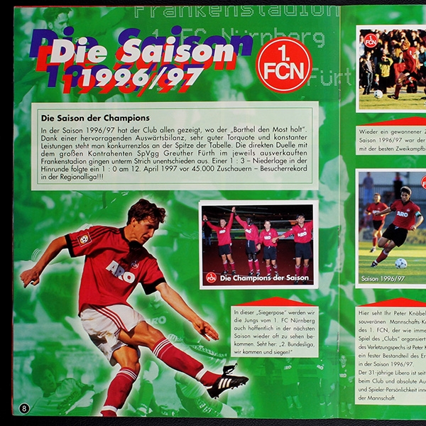 1 FC Nürnberg 1997 DS Sticker Album fast komplett -1