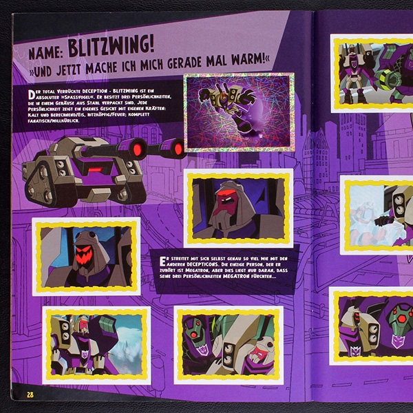Transformers Panini Sticker Album komplett