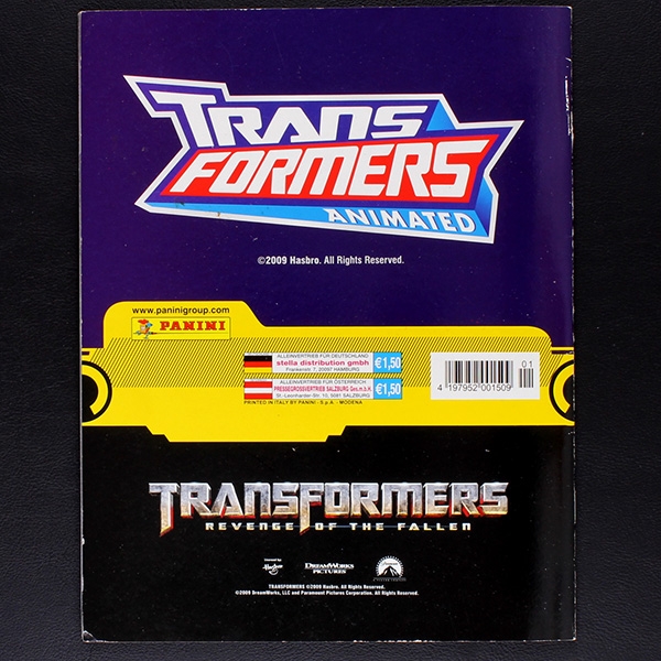 Transformers Panini Sticker Album komplett