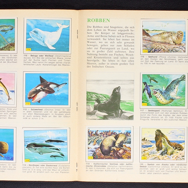 Säugetiere Panini Sticker Album komplett