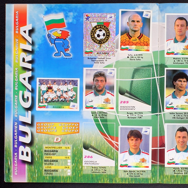 France 98 Panini Sticker Album teilgefüllt