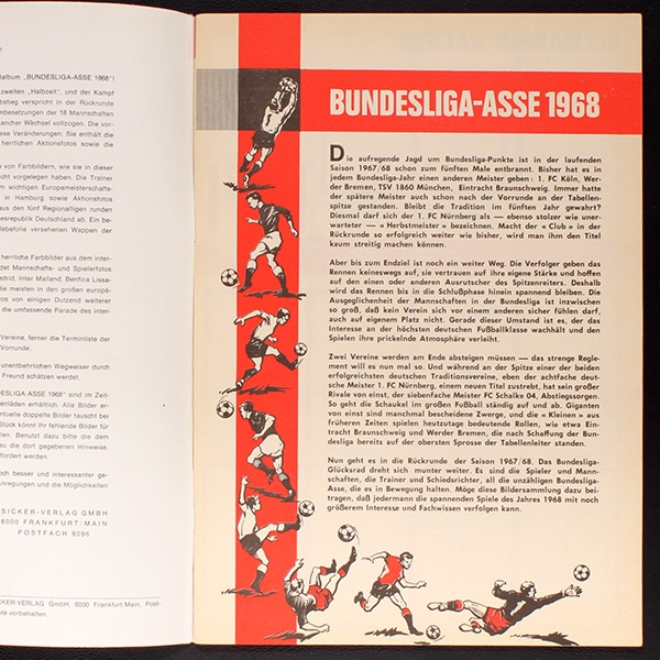 Bundesliga-Asse 1968 Sicker-Verlag Leeralbum - lesen