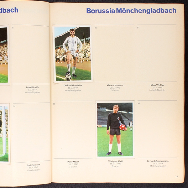 Bundesliga 68 Bergmann Album teilgefüllt