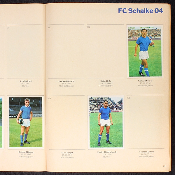 Bundesliga 68 Bergmann Album teilgefüllt