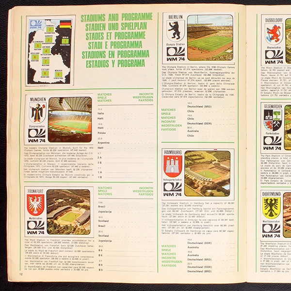 München 74 Panini Sticker Album teilgefüllt - lesen