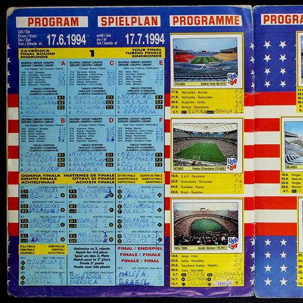 USA 94 Panini Sticker Album fast komplett -13