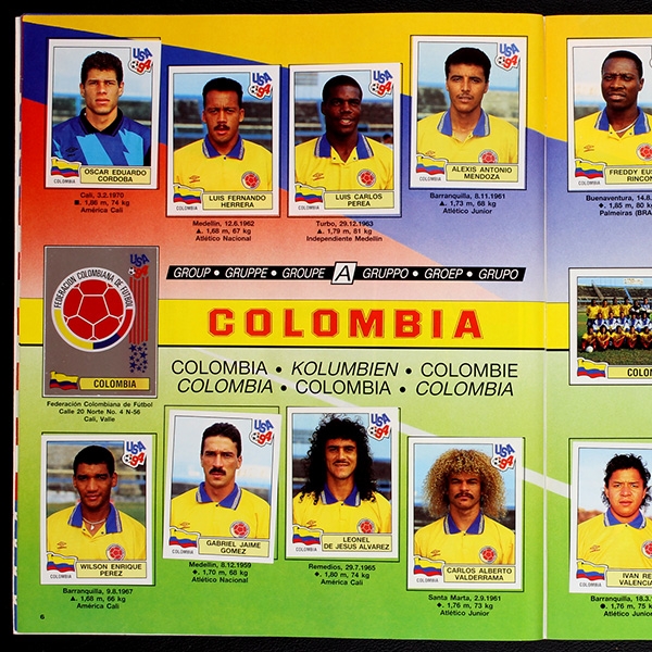 USA 94 Panini Sticker Album komplett