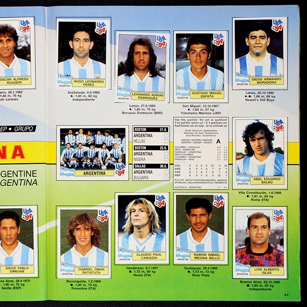 USA 94 Panini Sticker Album komplett