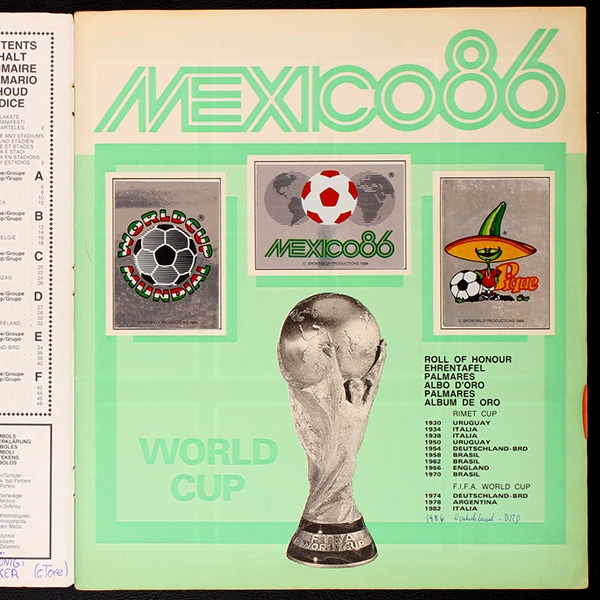 Mexico 86 Panini Sticker Album komplett