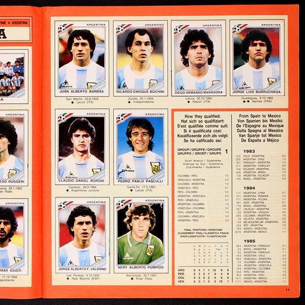 Mexico 86 Panini Sticker Album komplett