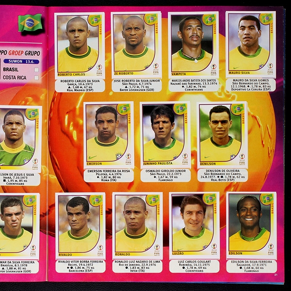 Korea Japan 2002 Panini Sticker Album komplett