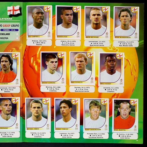 Korea Japan 2002 Panini Sticker Album komplett