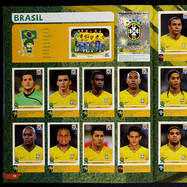 South Africa 2010 Panini Sticker Album komplett