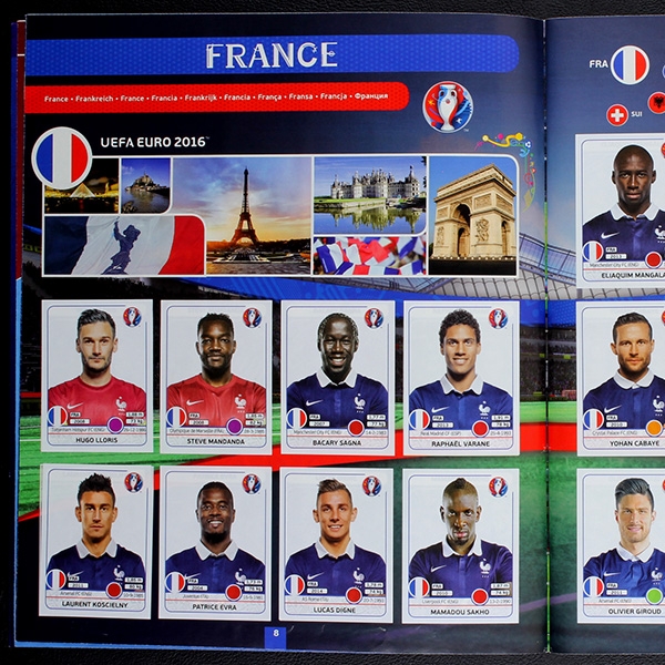 Euro 2016 Panini Sticker Album komplett - D