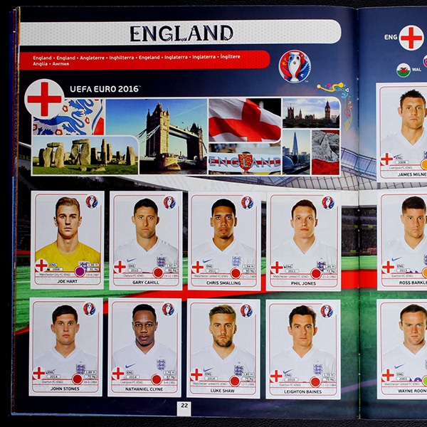 Euro 2016 Panini Sticker Album komplett - D