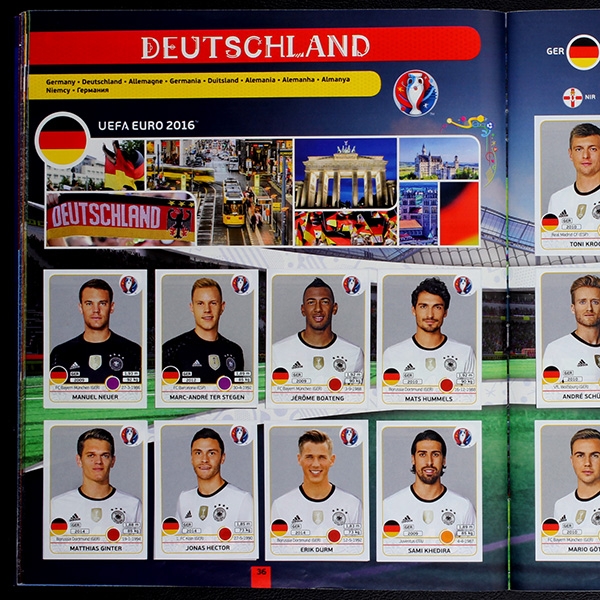 Euro 2016 Panini Sticker Album komplett - D