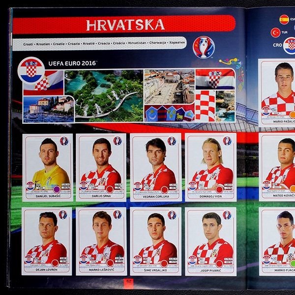 Euro 2016 Panini Sticker Album komplett - D