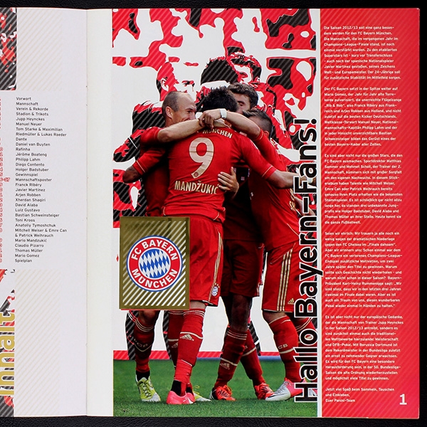 FC Bayern München 2012 Panini Sticker Album komplett