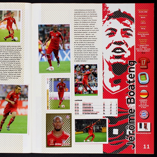 FC Bayern München 2012 Panini Sticker Album komplett