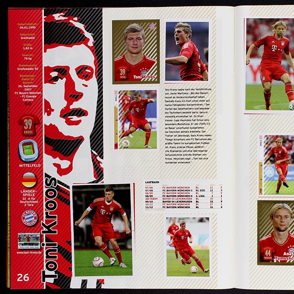 FC Bayern München 2012 Panini Sticker Album komplett