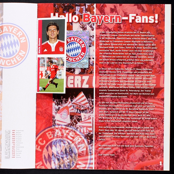 FC Bayern München 2009 Panini Sticker Album komplett