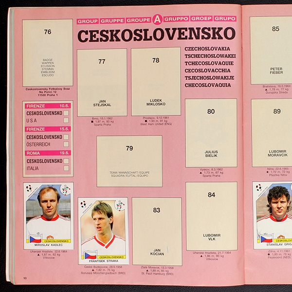 Italia 90 Panini Sticker Album teilgefüllt - lesen