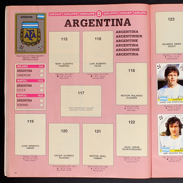 Italia 90 Panini Sticker Album teilgefüllt - lesen