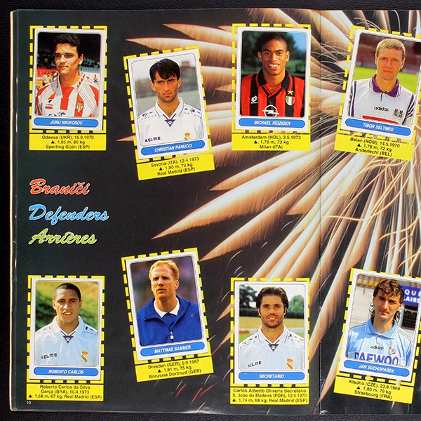 Europske Nogometne 97 Panini Sticker Album komplett