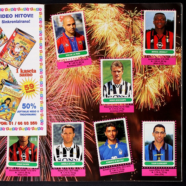 Europske Nogometne 97 Panini Sticker Album komplett