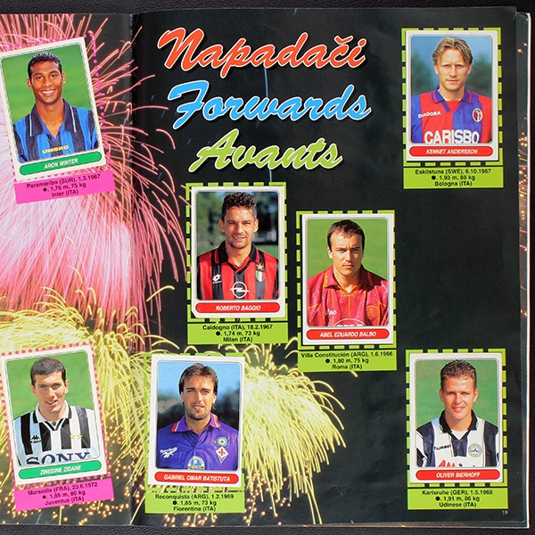 Europske Nogometne 97 Panini Sticker Album komplett