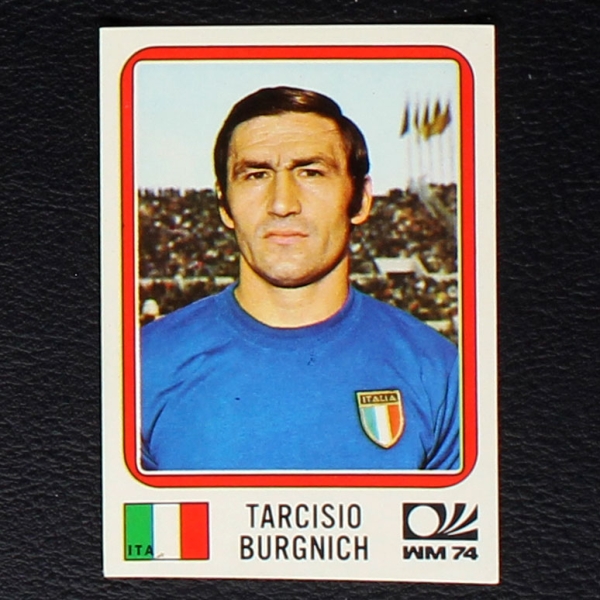 Tarcisio Burgnich Sticker No. 295 Panini - München 74