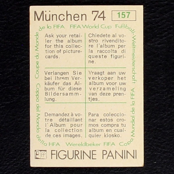 Marinho Sticker No. 157 Panini - München 74