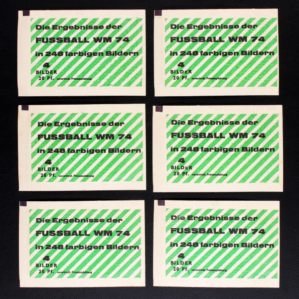 Fußball WM 74 Stockhaus Sticker Tüten