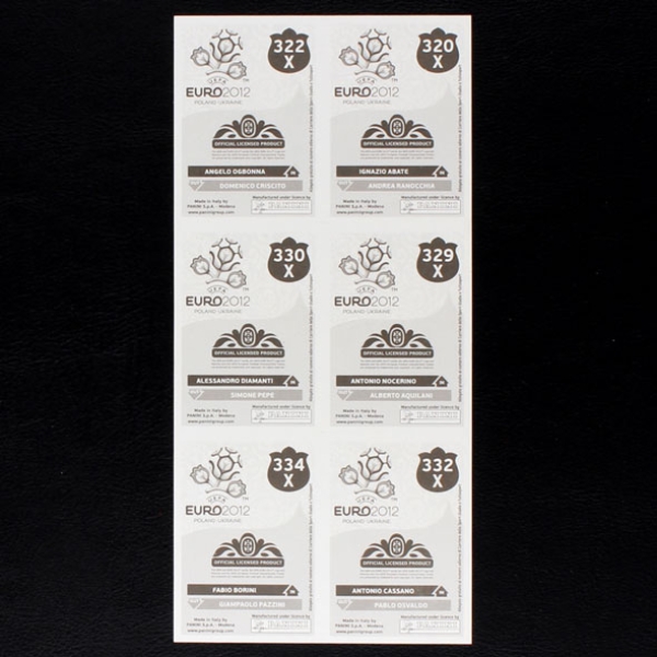 Euro 2012 Panini Sticker - update Italia