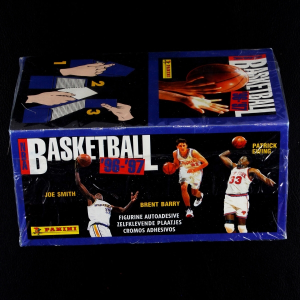Basketball 96 NBA Panini Box mit 100 Sticker Tüten