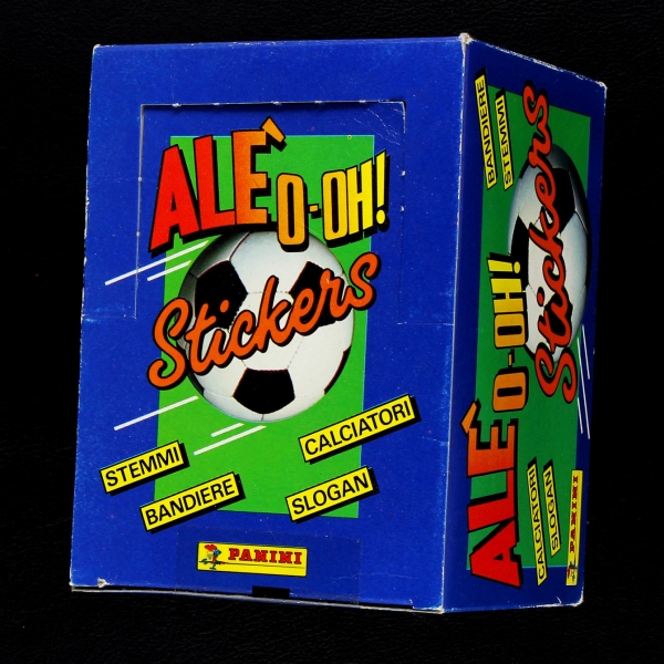 Ale O-Oh! 1989 Panini Box mit 50 Sticker Tüten