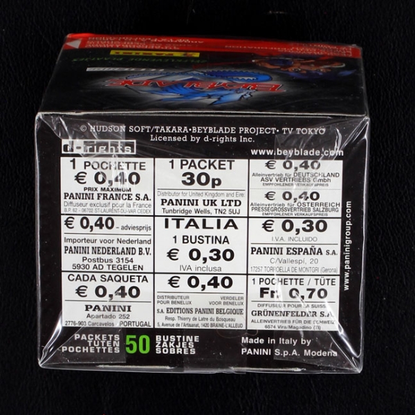Beyblade Panini Box mit 50 Sticker Tüten