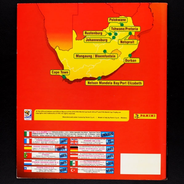 South Africa 2010 Panini Sticker Album komplett