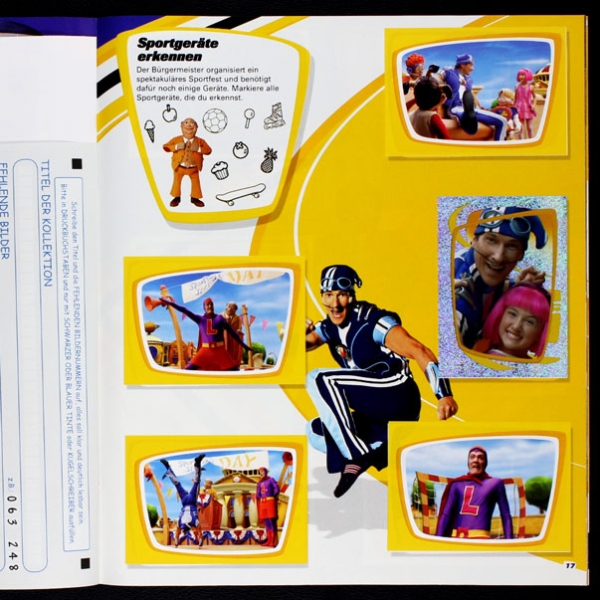Lazy Town Panini Sticker Album komplett