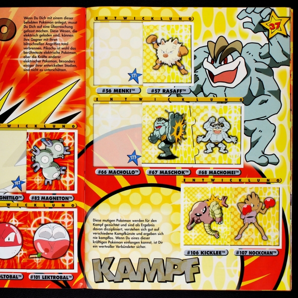 Pokemo Merlin Sticker Album teilgefüllt ca. 50%
