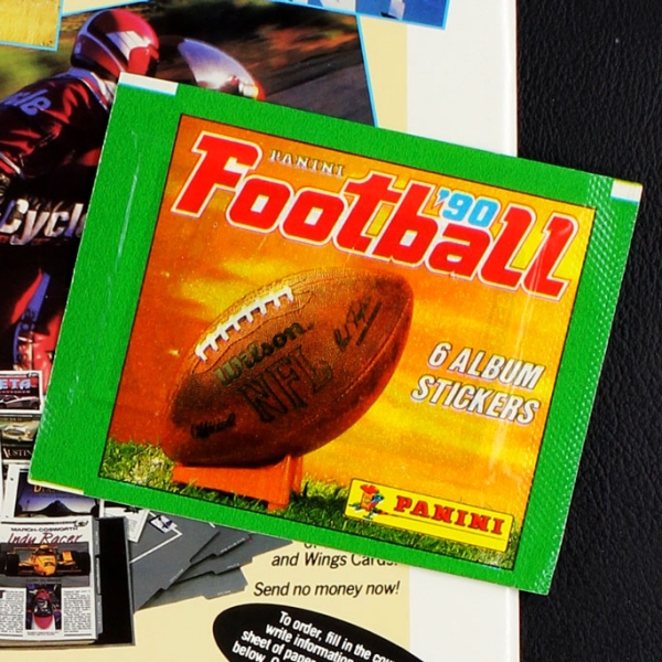 Football 90 NFL Panini Sticker Album komplett Set