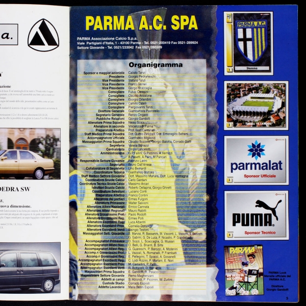 Parma 95 Panini Sticker Album komplett